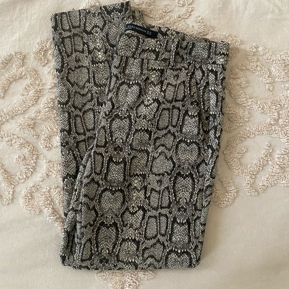 Zara Snakeskin Trousers